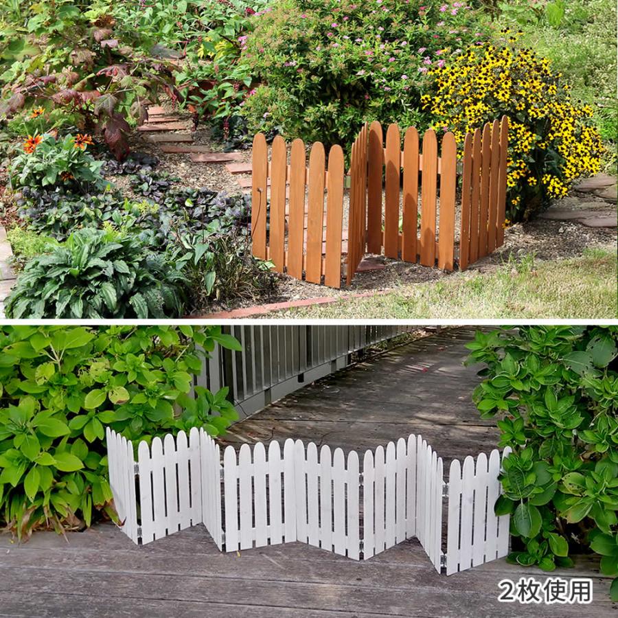 折り畳めるウッドミニフェンス120（縦ストライプ） 4枚組 WF-120F-4P |  | 04