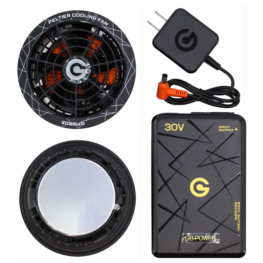 長信ジャパン GB-POWER 30V ペルチェ一体型ファン+バッテリーセット