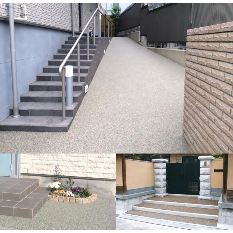 天然石透水性舗装材 ラストンII 2分石セット 土間用 20kg 畑中産業