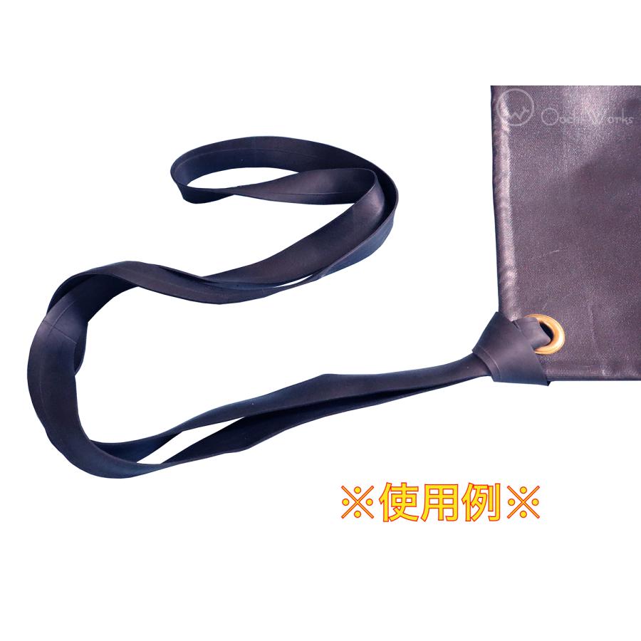 トラックシート ブラック 3.5m×7.0m 4tトラック ゴムバンド20本付 エステル帆布製 荷台シート 荷台カバー 大型コンテナ 産廃用シート 産廃用コンテナ |  | 07