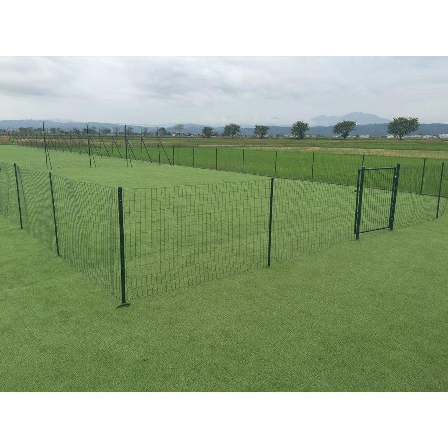 アニマルフェンス 1.5m×15m 支柱高さ1.83m 11本セット 現場用柵