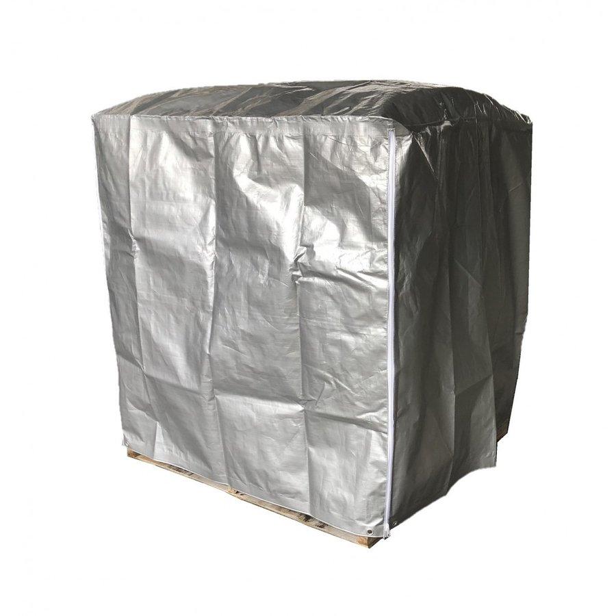 UVシート#4000 シルバー パレットカバー 1200mm×1200ｍｍ×高さ1200ｍｍ ファスナー付き オーダー承ります | 