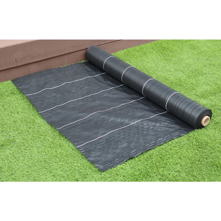 高質防草シート 黒 1m×100m 抗菌剤入り（耐用年数4～6年）厚み