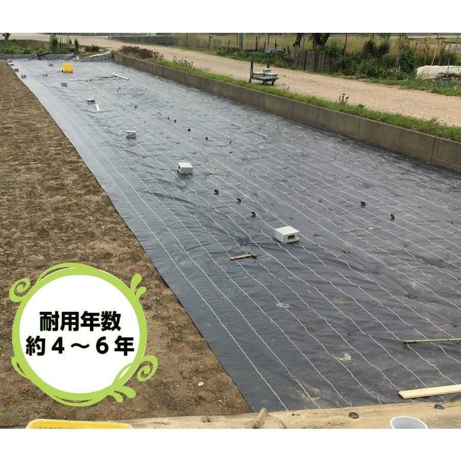 高質防草シート 黒 2m×100m 抗菌剤入り（耐用年数4〜6年）厚さ0.4