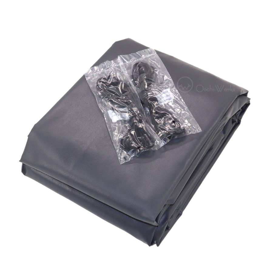 バンジーコード 10本付 トラックシート グレー 4号 2.66ｍ×4.6m エステル帆布 2tロングトラック 荷台カバー 荷台シート シートカバー 幌シート 送料無料 |  | 01