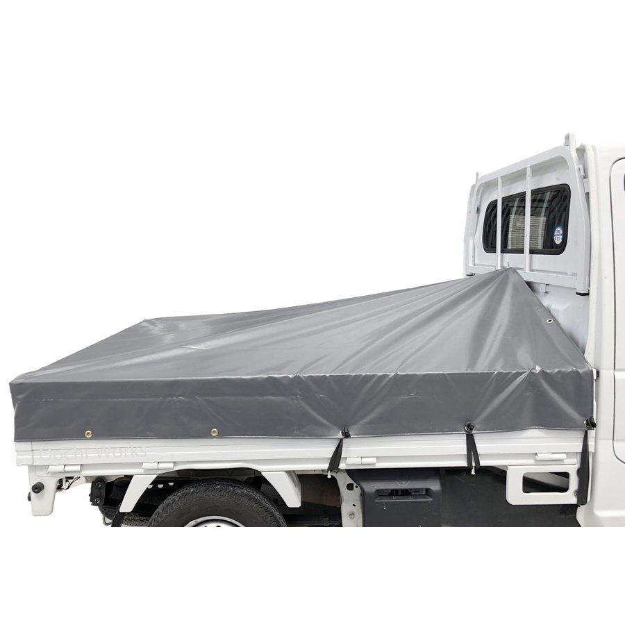 バンジーコード 10本付 軽トラックシート スロープ型 伸縮式荷台ポールセット グレー 標準荷台軽トラック用 エステル帆布 荷台シート シートカバー 荷台カバー |  | 05