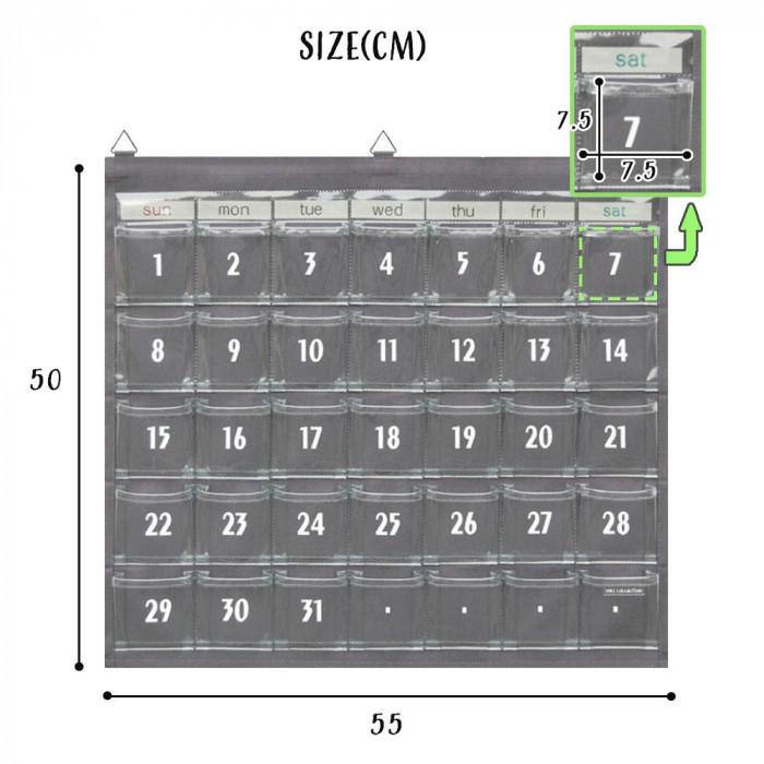 日本製 SAKI(サキ) カレンダーポケット Sサイズ W-419 グレー｜mega-star｜04
