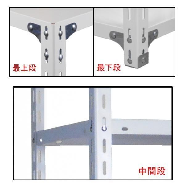 直売オーダー 福富士 業務用 収納スチールラック 全段ボルト式 70kg 横幅87 奥行45 高さ150cm 4段 RCN70-15084-4