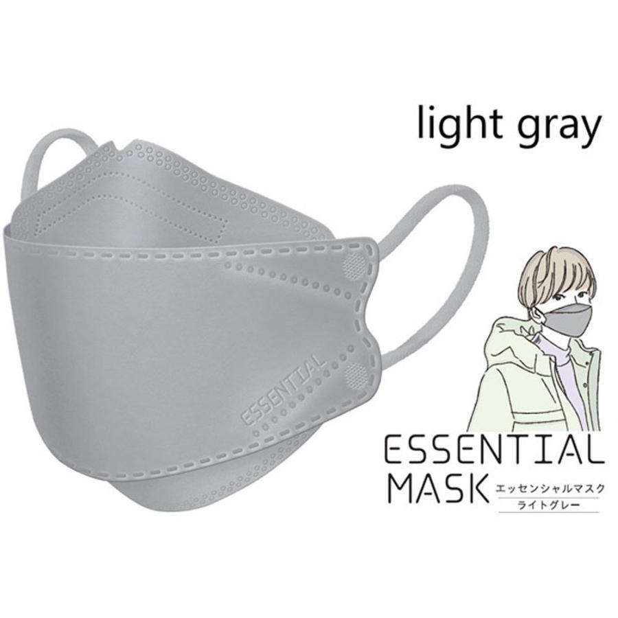 さらふわ ESSENTIAL MASK 不織布マスク ライトグレー FD30-GR 紙製マスクケース付き 30枚入 × 40点の画像