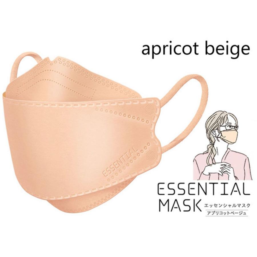 さらふわ ESSENTIAL MASK 不織布マスク アプリコットベージュ FD30-BE 紙製マスクケース付き 30枚入 × 40点の画像