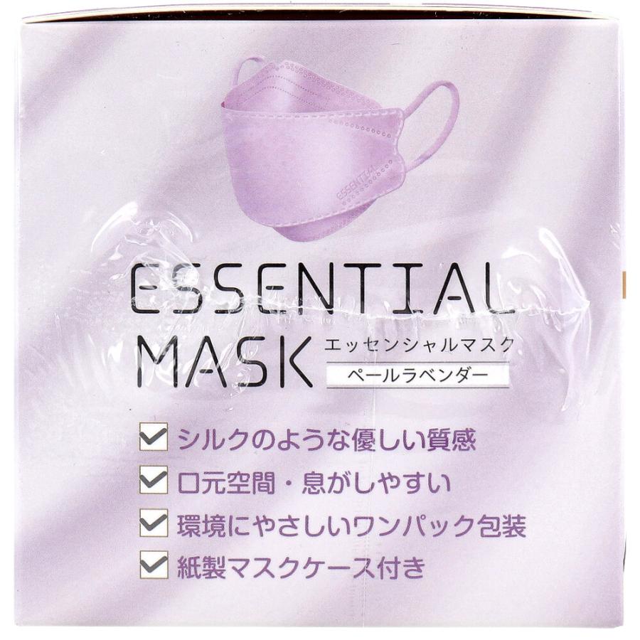 さらふわ ESSENTIAL MASK 不織布マスク ペールラベンダー FD30-LA 紙製マスクケース付き 30枚入 × 40点の画像