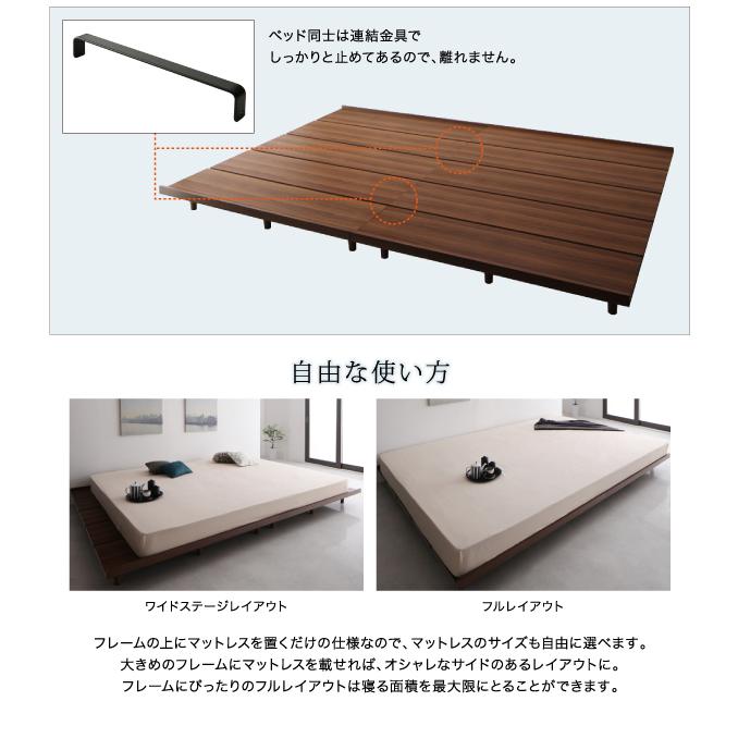 注目 デザインファミリーベッド マットレス付き ベッド ベッドフレーム マルチラススーパースプリングマットレス付き フレーム幅240 S D ワイドk240 フルレイアウト その他ベッド マットレス フレームカラー ウォルナットブラウン Www Ayacouture Co Uk