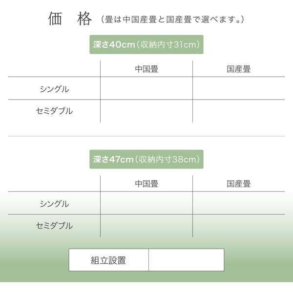 【公式】 ベッドフレーム 畳ベッド セミダブル くつろぎの和空間をつくる日本製大容量収納ガス圧式跳ね上げ畳ベッド 中国産畳 セミダブル 深さグランド 【EI1282048449】(45793円)