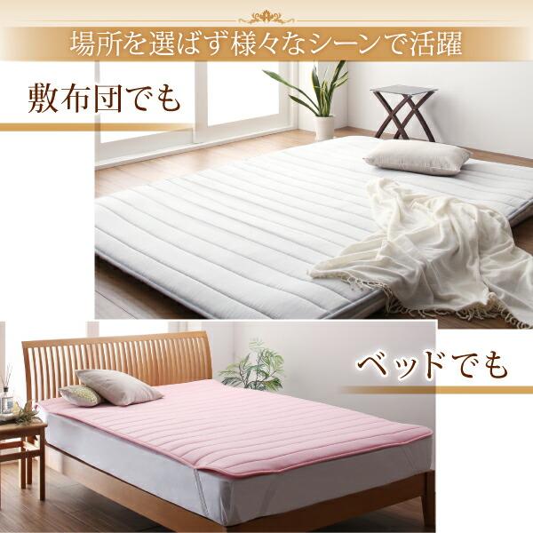 ベッドパッド 敷きパッド 綿100 日本製 高反発 寝心地が進化する・V-LAPニットベッドパッド ベッドパッド単品 ワイドキング｜mega-star｜11