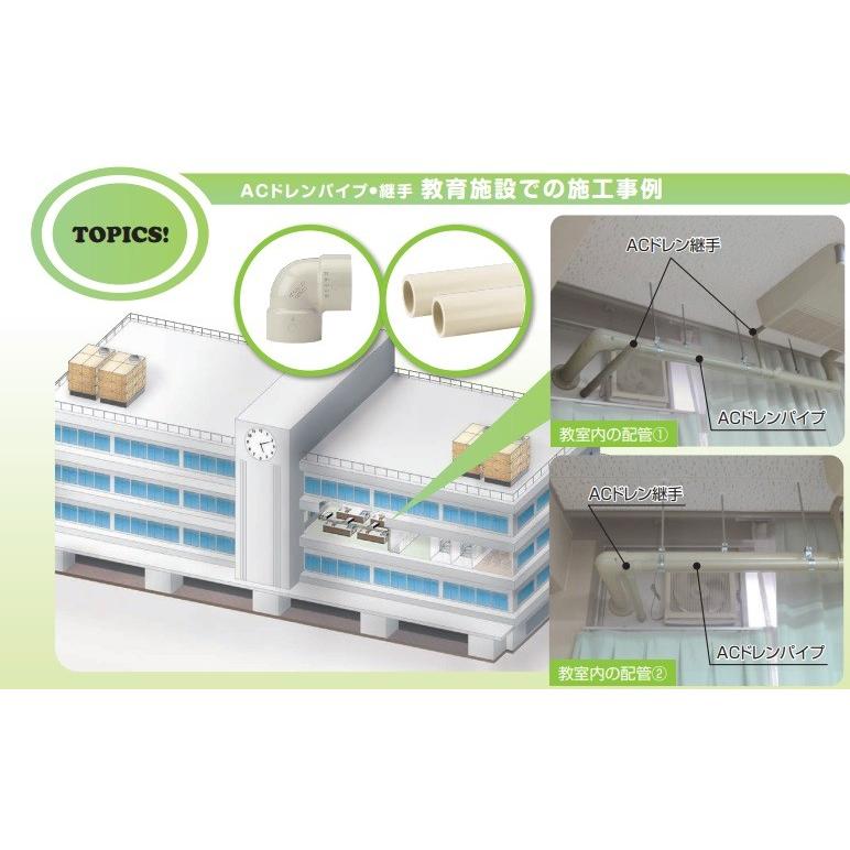 セキスイ エスロン ACドレン 90° エルボ 呼び径20 ACL20N 施工 空調 エアコン 断熱 ドレン 配管 工事 結露 防止 | セキスイ | 08