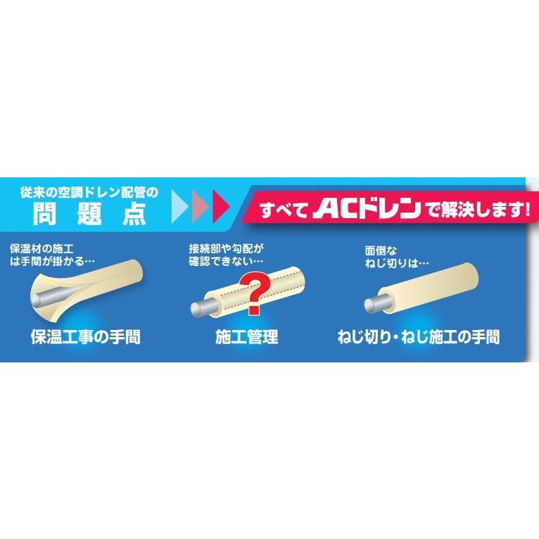 セキスイ エスロン ACドレン チーズ 呼び径50×25 ACT503N 施工 空調 エアコン 断熱 ドレン 配管 工事 結露 防止｜mega-store｜06