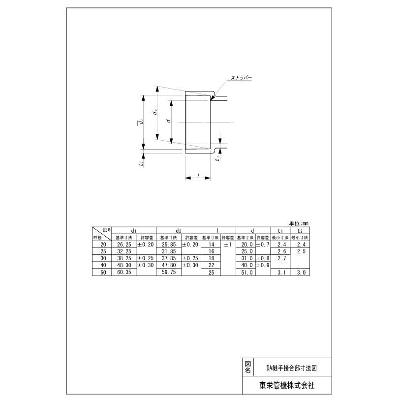 レターパック可 東栄管機 空調用ドレン継手 DA DS 20 ソケット グレー |  | 02
