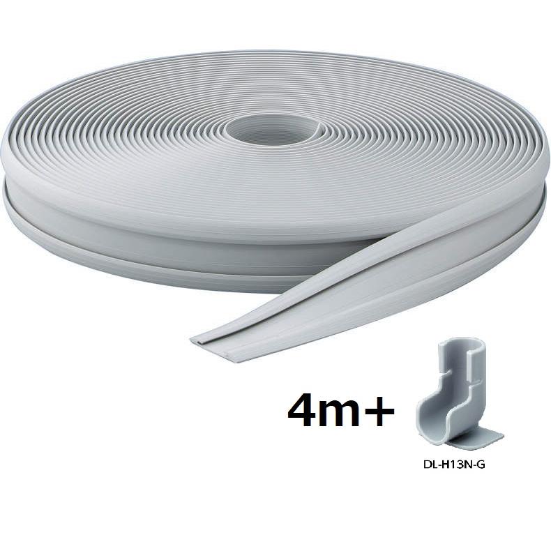 送料無料 因幡電工 ドレンラインとホルダーセット エアコン 室外機 ベランダ DL-25-G 4m DL-H13N ドレンホース 水 汚れ レール 排水 簡単 工事不要 | 因幡電工