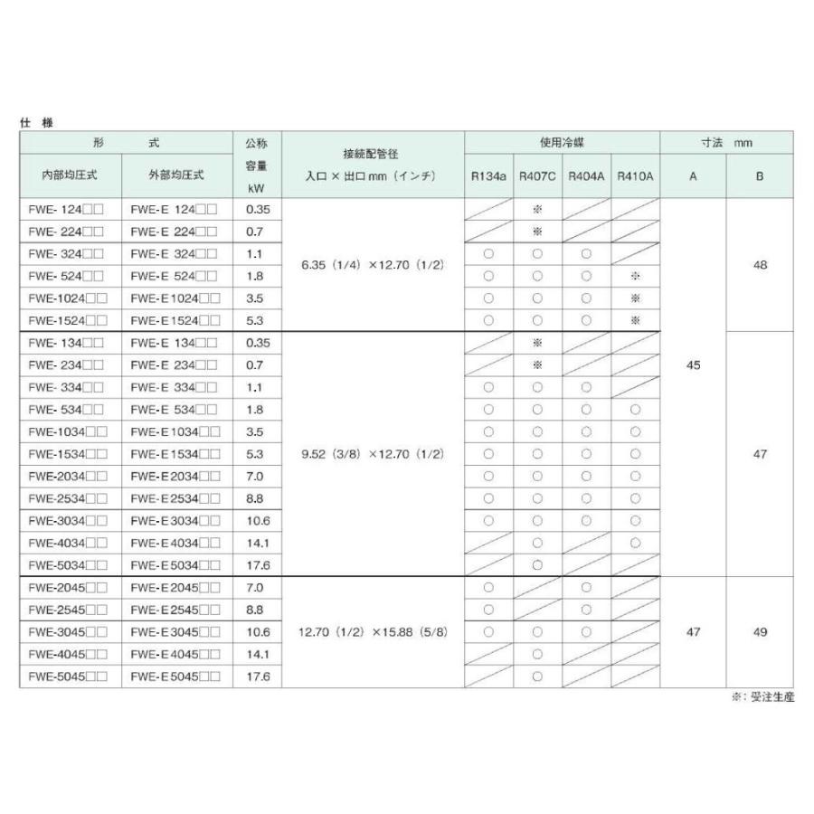 不二工機 FWE形温度膨張弁 FWE-1534HW 内均 フレア R22/R407C対応 ワイド用 冷房 空調 冷蔵 冷凍 環境装置 ホットガス｜mega-store｜04