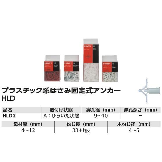 HILTI ボードアンカー ボード用 プラステック 固定 アンカー 羽根 はさみ式 小分け 少量 50本入り 3429811 |  | 03