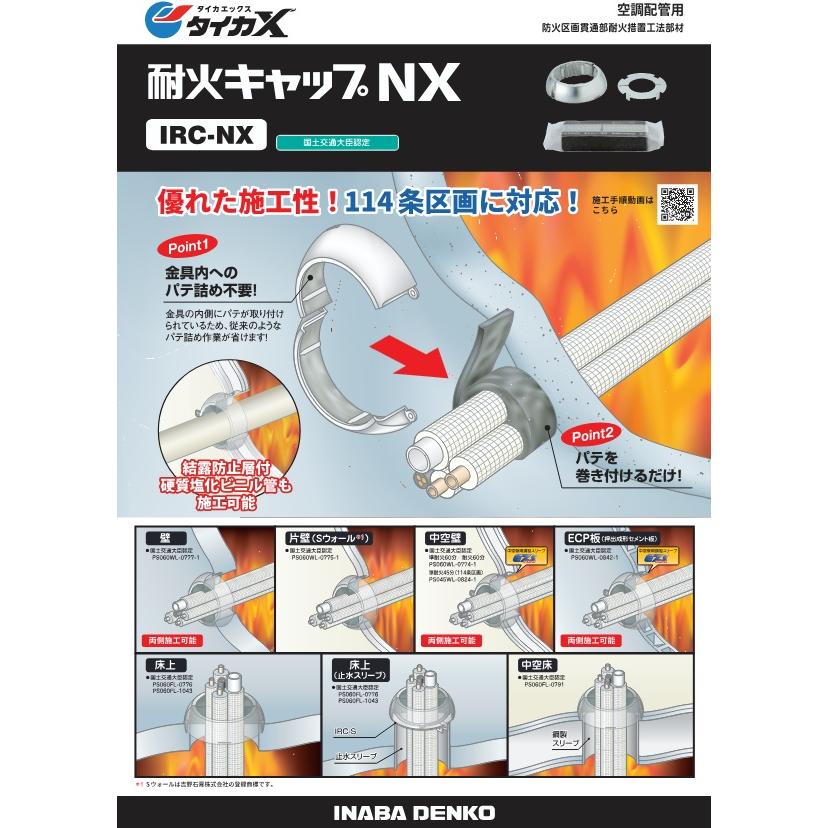 因幡 耐火キャップ IRC-75NX 床・壁対応 |  | 03
