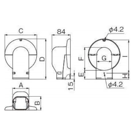 因幡電工 スリムダクトLD ウォールコーナーエアコンキャップ用 LDWM-70
