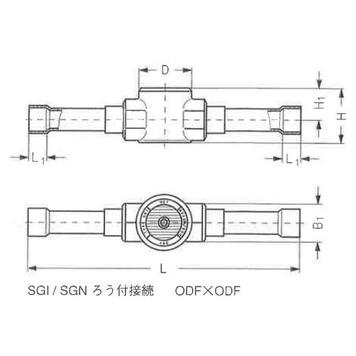 旧型番製品の為特価 Danfoss ダンフォス サイトグラス SGI10S ロー付 ろう付け ODF(メス)×ODF(メス) 3/8×3/8 溶接 014-0035 配管 冷媒 | 