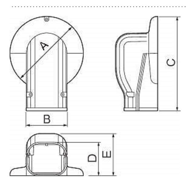 因幡電工 スリムダクトSD ウォールコーナー エアコンキャップ用 SWM