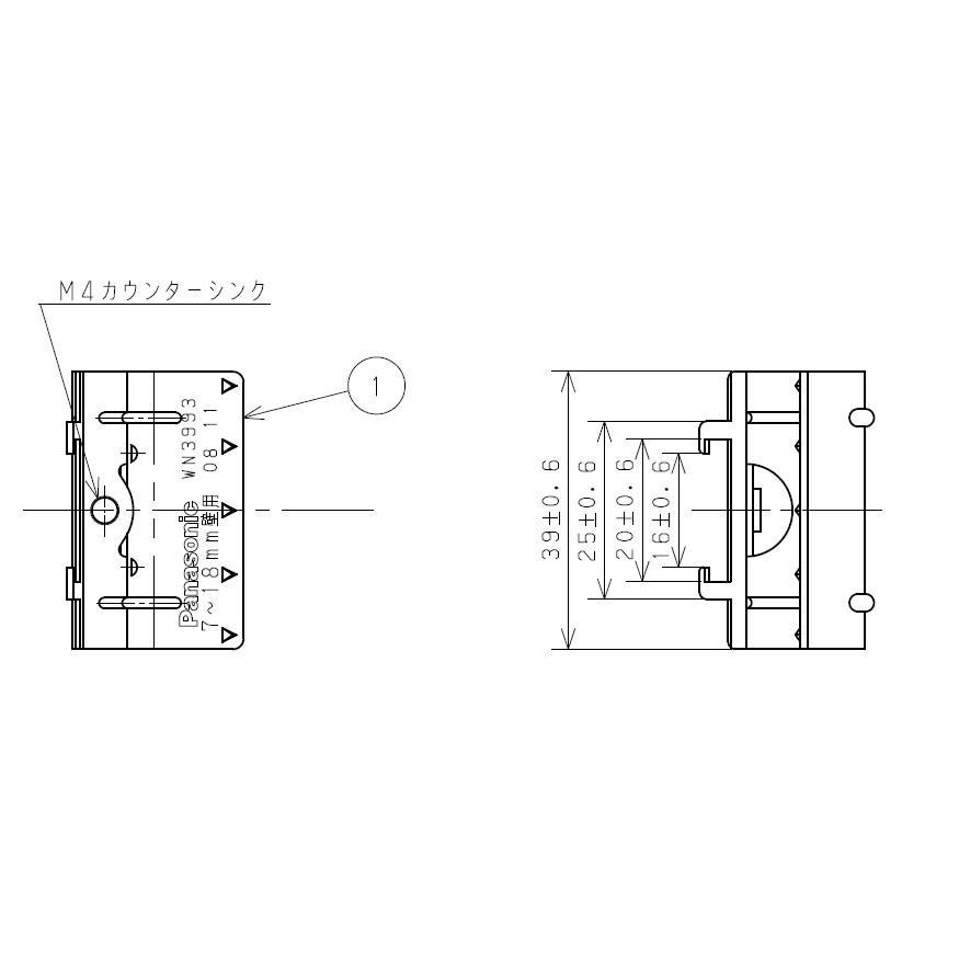 Panasonic ネコポス可 石膏ボード用はさみ金具 7〜18mm壁用 Panasonic ネコポス可 石膏ボード用はさみ金具 7〜18mm壁用