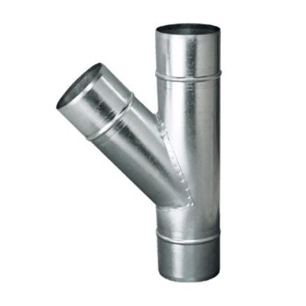 45°Y管 100φ スパイラルダクト・フレキシブルダクト用 | 