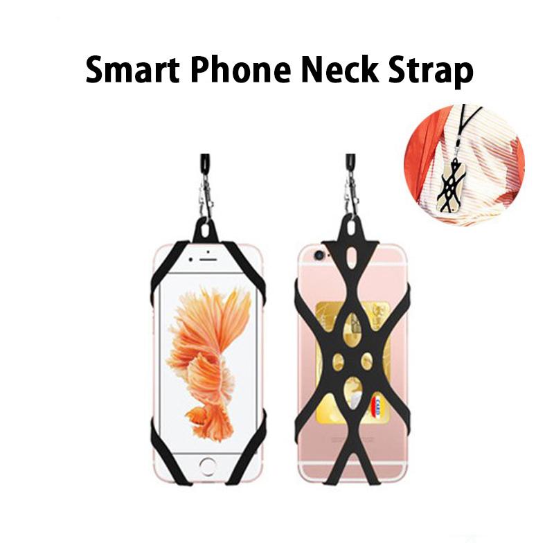 スマホ ネックストラップ 首かけ 長さ 調節可 シリコン 固定 ホルダー Iphone Android 携帯 スマートフォン