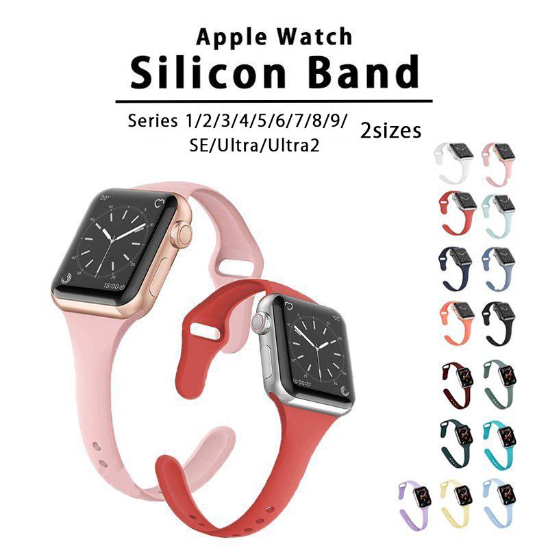 種類豊富な品揃え アップルウォッチ バンド スリム シリコン Apple Watch ベルト 細身 レディース 女性 アップルウォッチ バンド ベルト シリコン 38mm 女性 ブラック