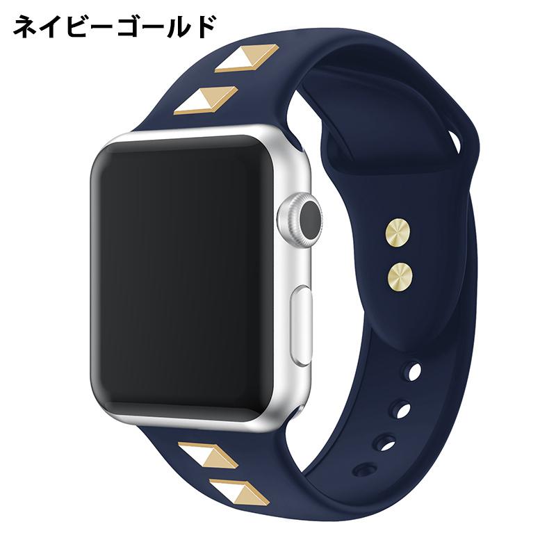 アップルウォッチ バンド シリコン スタッズ Apple Watch ベルト スポーツ 軽量 韓国 おしゃれ かわいい 38mm 40mm 42mm 44mm 2103i 6 Mega Cart 通販 Yahoo ショッピング