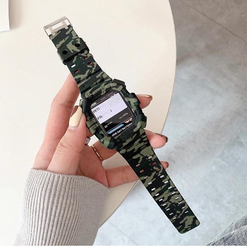 Apple Watch アップルウォッチ バンド G-band 迷彩 アーミー