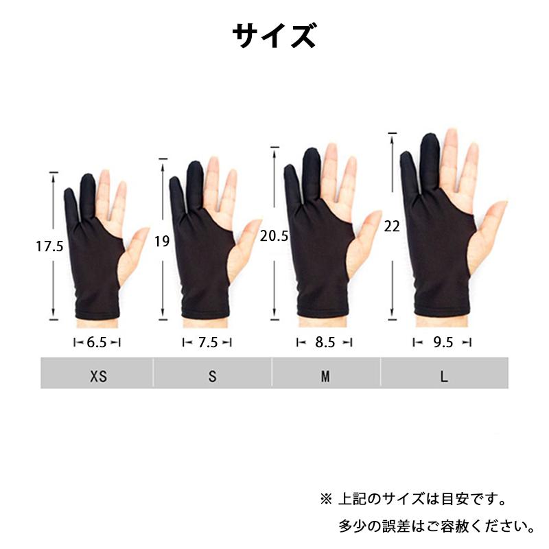 一本指 二本指 グローブ 手袋 誤作動防止 色移り防止 通気性 メッシュ