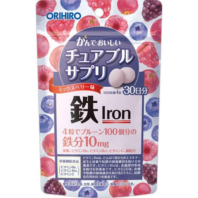 ORIHIRO（オリヒロ） かんでおいしいチュアブルサプリ 鉄 (120粒