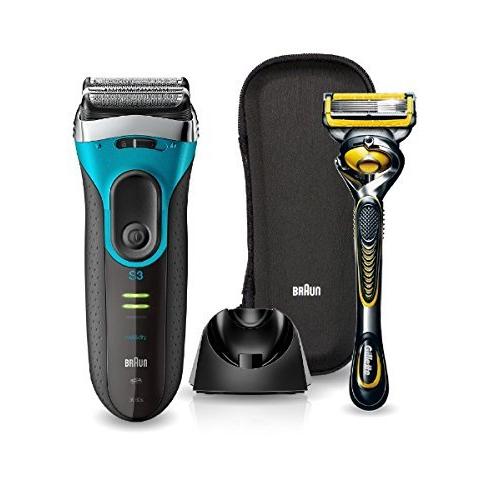 美品 ブラウン メンズ電気シェーバー シリーズ3 3080s-B-P1 ブルー 【2397458605】(13125円)