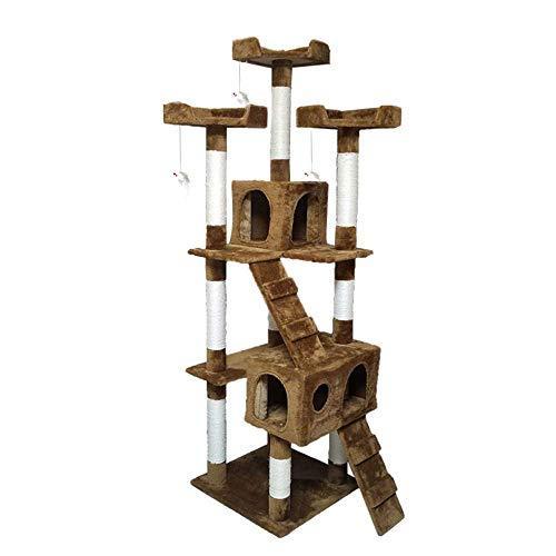 全ての RAKU 猫タワー ブラウン 据え置き 高さ173cm キャットタワー 爪 