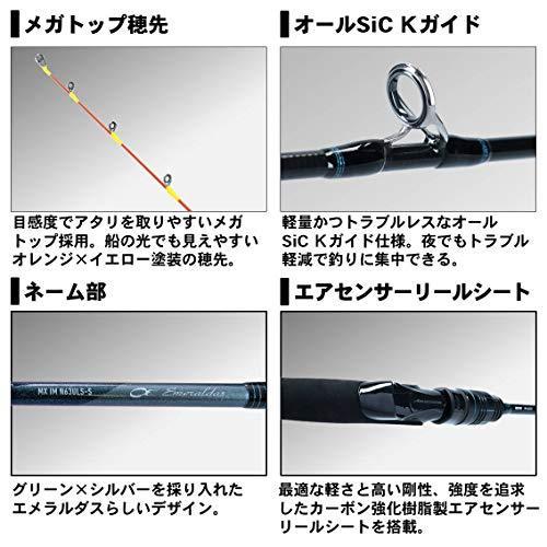 ダイワ(DAIWA) イカメタルロッド エメラルダス MX IM N63ULS-S 釣り竿 N63ULS