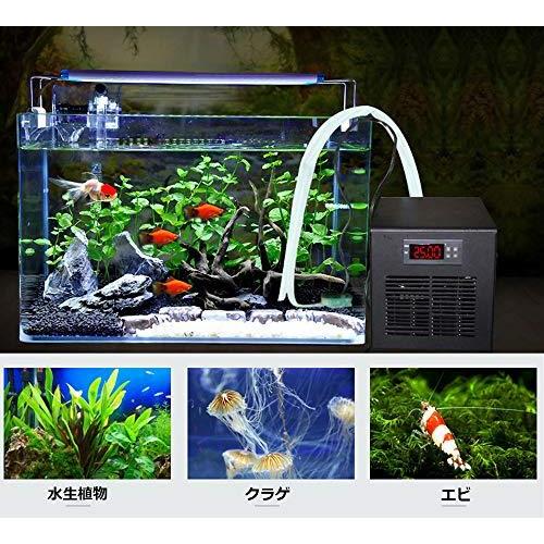 Poafamx 水槽クーラー 15-30℃調整可能 60L 冷却 ウォータークーラー 水冷設備 パイプ付き ウォーターポンプ付き ? 