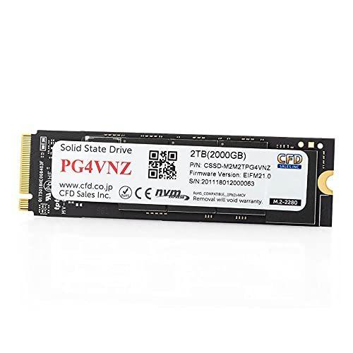CFD販売 SSD 内蔵 M.2-2280(MVMe) 接続 PCIe Gen4x4 CFD PG4VNZシリーズ (2TB) CSSD-M2M2TPG4VNZ