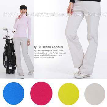 【レディース】【全4カラー】【MEGA Golf Colored Stretch Long Pants】 メガゴルフ スーパー ストレッチ カラー ロングパンツ MF-504｜megagolfsports