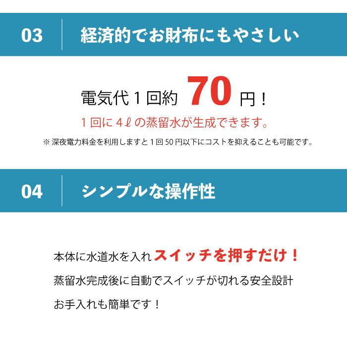 蒸留水器 台湾メガホーム社製 スチールボディ白+ガラス容器 (新