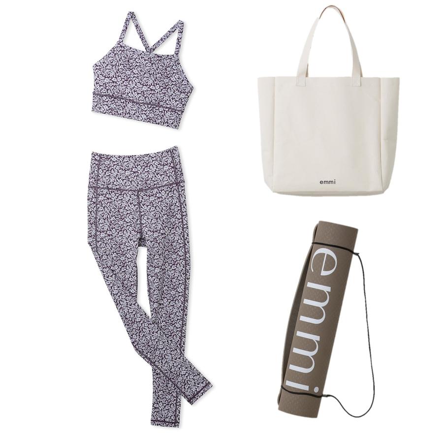 emmi yoga WELLNESS YOGA PACK(4 ITEMS SET) Purple Mサイズ emmi yoga WELLNESS YOGA PACK(4 ITEMS SET) Purple Mサイズ