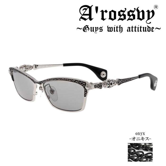 A'rossby ロズビー サングラス 209252301 56mm 日本製 2024 Vol.24 チタン 925Silver オニキス