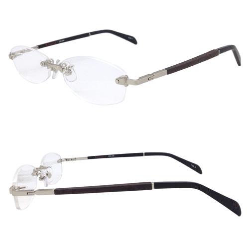 【値下げ中】 CHRONIC クロニック メガネ ガリレオモデル CH-046 col.3/6 55mm 縁無し 日本製 バネ丁番 2color 【UOI2009088613】(11000円)