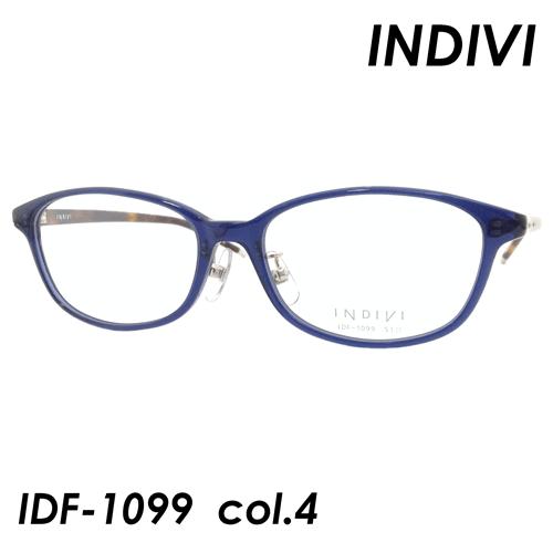 INDIVI(インディヴィ) メガネ IDF-1099 col.4 51ｍｍ クリアブルー/ダークブラウンデミ｜megane-hayami