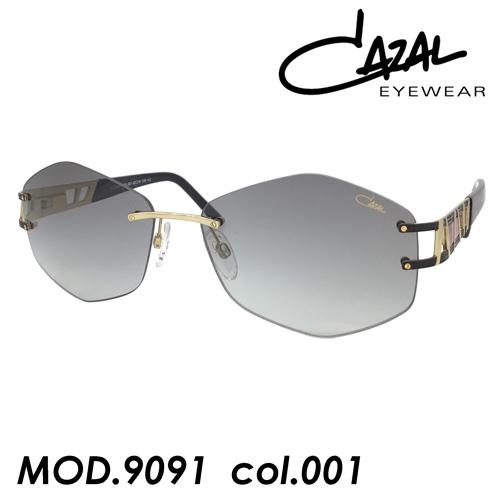CAZAL カザール サングラス MOD.9091 col.001 62mm UVカット 紫外線カット フチなし 縁なし ツーポイント ドイツ製 CAZAL（カザール） サングラス MOD.9091 col.001 62mm UVカット 紫外線