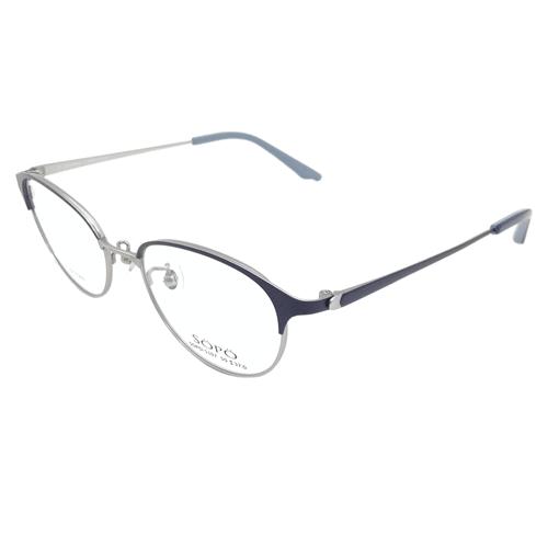 SOPO(ソポ) メガネ SOPO-5107 【col.3 ブラック/シルバー】 50mm