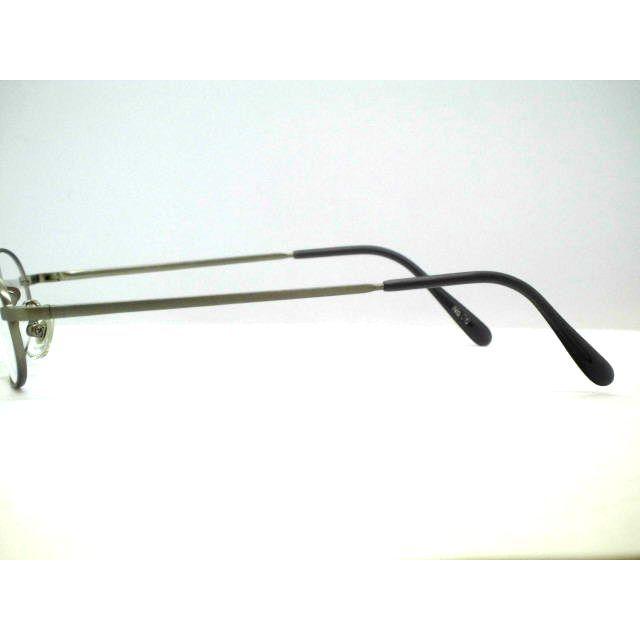 日本製錆びにくいサンプラチナ 横長細めオーバルメガネ 天地が浅く細い